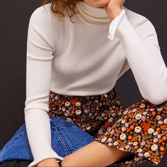 Anthropologie. Maeve Parker Ribbed Turtleneck - Picture 2 of 8